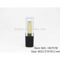 Transparente/elegante plástico cuadrado lápiz labial tubo contenedor HS7578, taza tamaño 11.8/12.1/12.7mm, colores de encargo